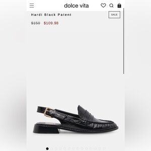 Dolce Vita - Hardi Black Patent Slingback Loafers